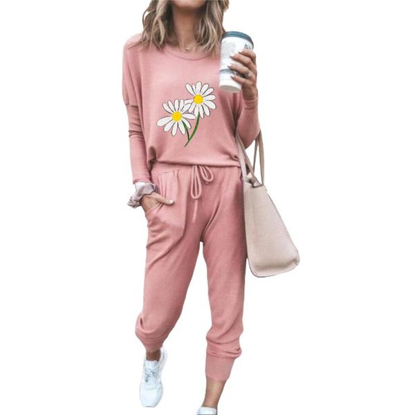 women's tracksuits women´s lace-up jogger pants suit, round collar loose elastic home wear flower printed running clothes, Gray
women's tracksuits women´s lace-up jogger pants suit, round collar loose elastic home wear flower printed running clothes, Gray
