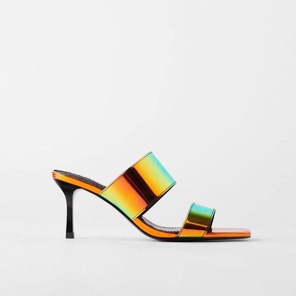 summer new laser sandals women's versatile shoes stiletto high heel iris slipper and sandals women 2020, Black
summer new laser sandals women's versatile shoes stiletto high heel iris slipper and sandals women 2020, Black