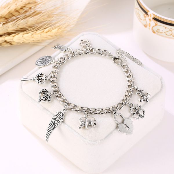 heart jewellery key bangles simple women lock bracelet fashion jewelry kids hand made trendy alloy wing silver color bransoletka, Black
heart jewellery key bangles simple women lock bracelet fashion jewelry kids hand made trendy alloy wing silver color bransoletka, Black