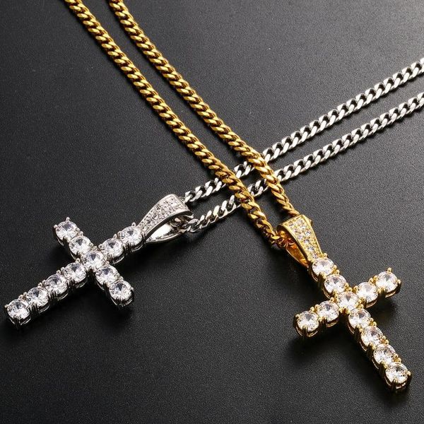 iced out cross necklace pendant men women hip hop jewelry copper crystal bling fashion wedding party romantic valentine's gifts, Silver
iced out cross necklace pendant men women hip hop jewelry copper crystal bling fashion wedding party romantic valentine's gifts, Silver