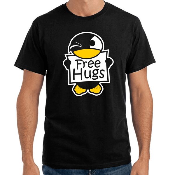 mens cool t shirt hugs pinguin penguin cute fun funny cartoon t-shirt
