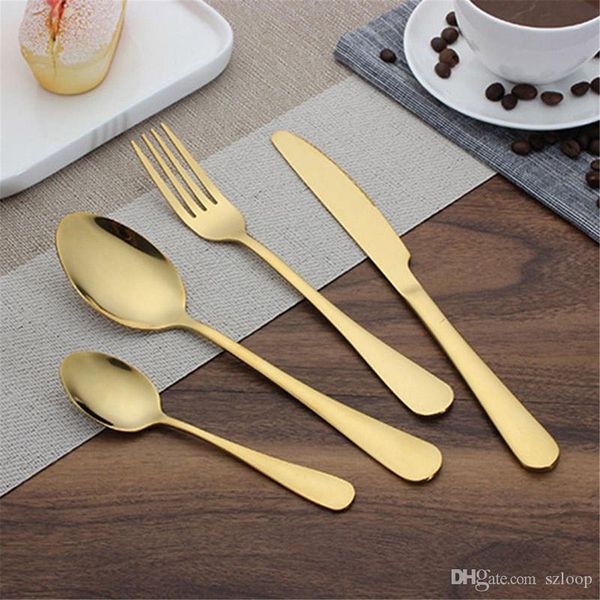 2 colors high-grade gold cutlery flatware set spoon fork knife teaspoon stainless dinnerware set cutlery tableware set
2 colors high-grade gold cutlery flatware set spoon fork knife teaspoon stainless dinnerware set cutlery tableware set