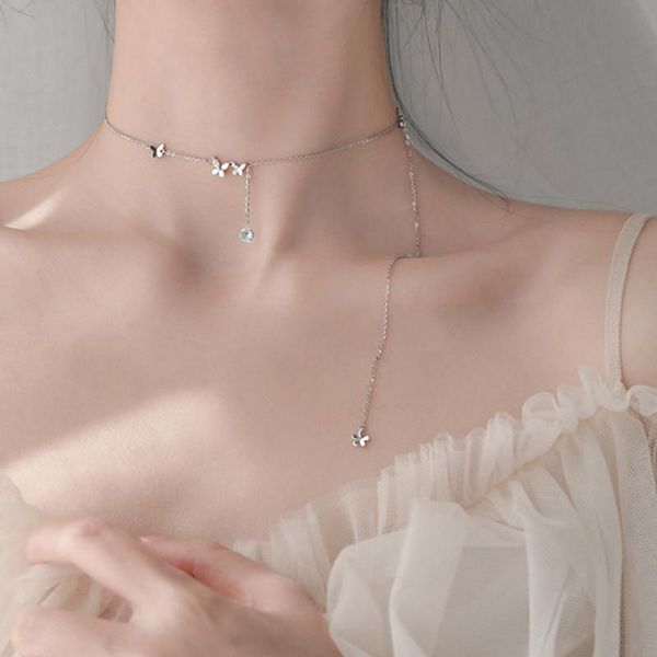 butterfly necklace shiny cubic zircon long chain tassel necklace clavicle chains choker women elegant accessories jewelry gift, Silver
butterfly necklace shiny cubic zircon long chain tassel necklace clavicle chains choker women elegant accessories jewelry gift, Silver