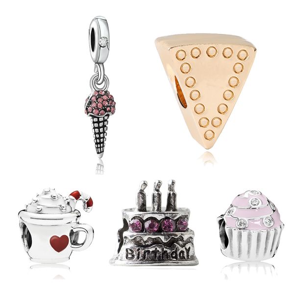 birthday gift adapting pandora charms bracelet & necklace accessories diy cake and ice cream bead jewelry for women gift, Bronze;silver
birthday gift adapting pandora charms bracelet & necklace accessories diy cake and ice cream bead jewelry for women gift, Bronze;silver