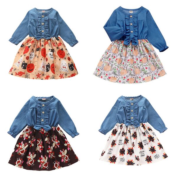 kids girls dresses thanksgiving turkey printed denim dress girls long sleeve ruffle knee-length dress teens splicing floral outfits 060829, Red;yellow
kids girls dresses thanksgiving turkey printed denim dress girls long sleeve ruffle knee-length dress teens splicing floral outfits 060829, Red;yellow