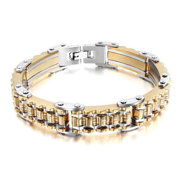 link, chain 10mm boys mens bicycle bracelet gold color biker motorcycle link wristband 316l stainless steel 8.8in, Black
link, chain 10mm boys mens bicycle bracelet gold color biker motorcycle link wristband 316l stainless steel 8.8in, Black