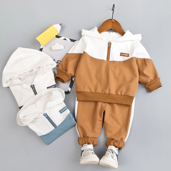 kid boy clothing hooded tracksuit for baby clothes set autumn spring toddler patchwork sport zipper oufit suit 1 2 3 4 years lj200815, White
kid boy clothing hooded tracksuit for baby clothes set autumn spring toddler patchwork sport zipper oufit suit 1 2 3 4 years lj200815, White