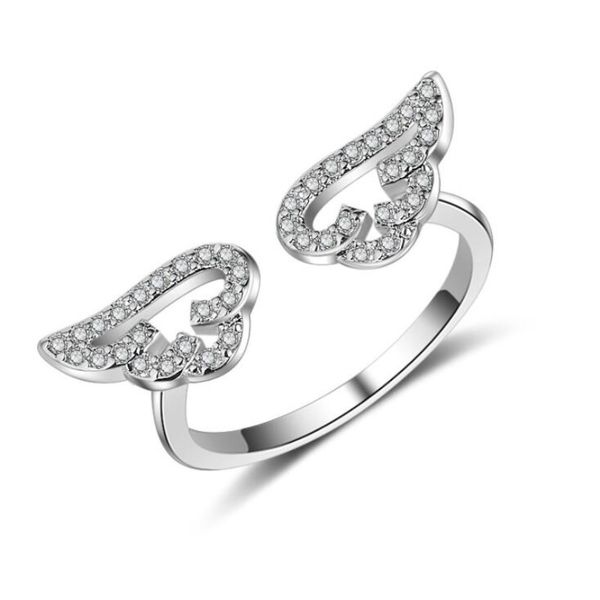 new fashion exquisite beautiful 925 sterling silver jewelry angel micro-inlaid crystal opening fashion rings sr77, Golden;silver
new fashion exquisite beautiful 925 sterling silver jewelry angel micro-inlaid crystal opening fashion rings sr77, Golden;silver