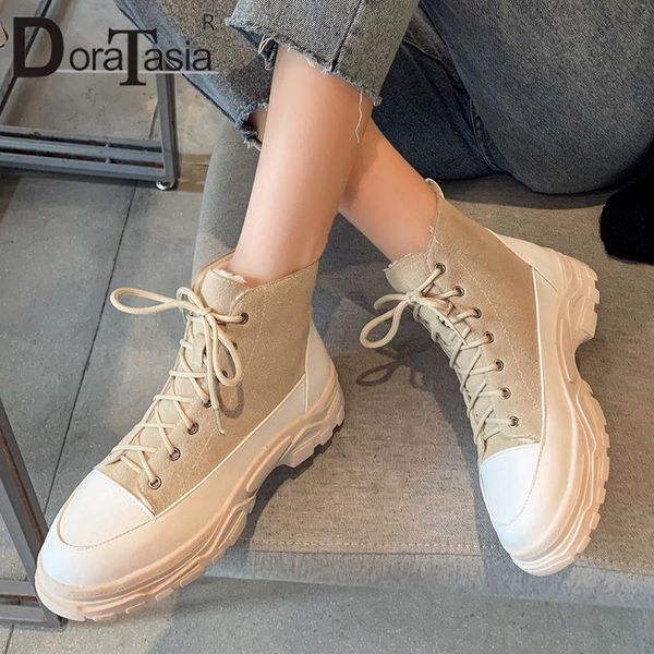 doratasia leisure female round toe lace up winter boots casual design boots women seiwng chunky heel platform shoes woman, Black
doratasia leisure female round toe lace up winter boots casual design boots women seiwng chunky heel platform shoes woman, Black