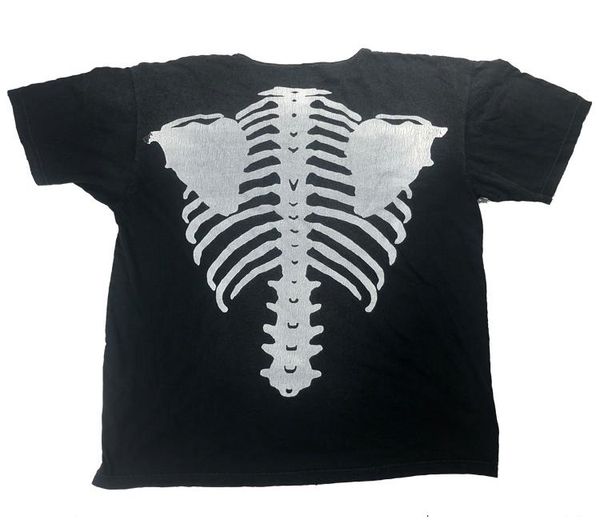 mens t shirts skull skeleton rib cage black and white color matching high street fashion short-sleeved loose casual clothes, White;black
mens t shirts skull skeleton rib cage black and white color matching high street fashion short-sleeved loose casual clothes, White;black