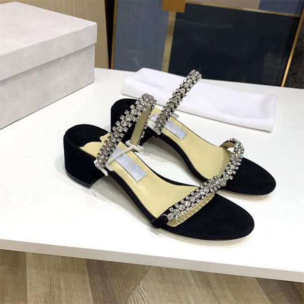 summer rhinestone women slippers square high heels outside slides solid black ladies shoes 2020 mujer zapatos
summer rhinestone women slippers square high heels outside slides solid black ladies shoes 2020 mujer zapatos