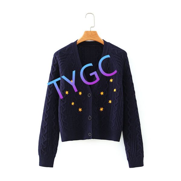 sweater fleece knit shirt woolly woollen sweater lady's v-neck long sleeve single breasted embroidered star cardigan autumn wear, White;black
sweater fleece knit shirt woolly woollen sweater lady's v-neck long sleeve single breasted embroidered star cardigan autumn wear, White;black