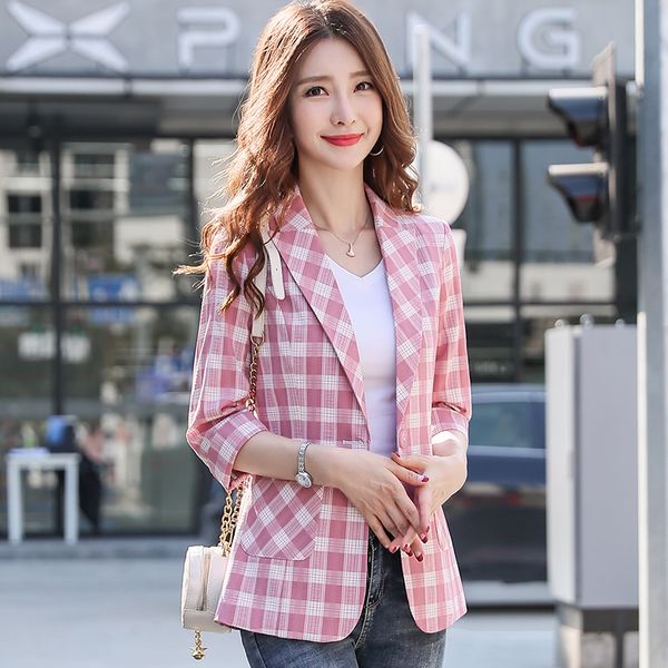 new arrival fashion office ladies pink plaid blazer for women half sleeve jackets business clothes elegant, White;black
new arrival fashion office ladies pink plaid blazer for women half sleeve jackets business clothes elegant, White;black