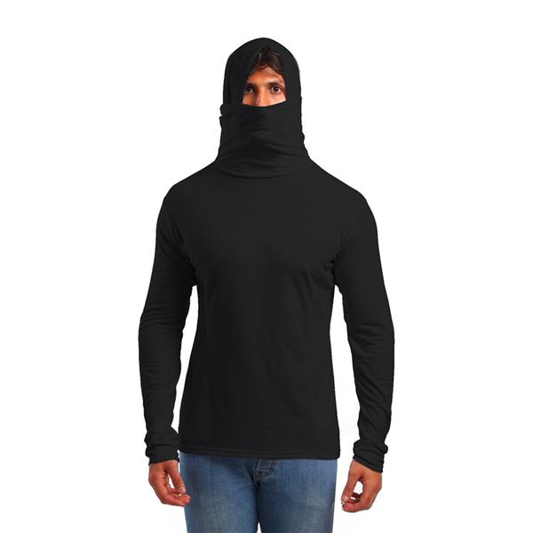 mens hooded mask tshirt long sleeve solid color tees homme skateboard slim fit top, White;black
mens hooded mask tshirt long sleeve solid color tees homme skateboard slim fit top, White;black