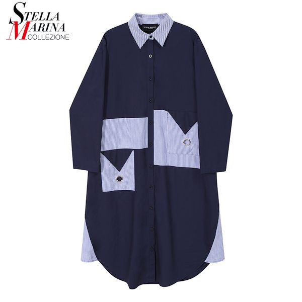 new woman plus size patchwork 2020 autumn winter long sleeve shirt dress style & pocket loose ladies casual dress vestidos 6605, Black;gray
new woman plus size patchwork 2020 autumn winter long sleeve shirt dress style & pocket loose ladies casual dress vestidos 6605, Black;gray
