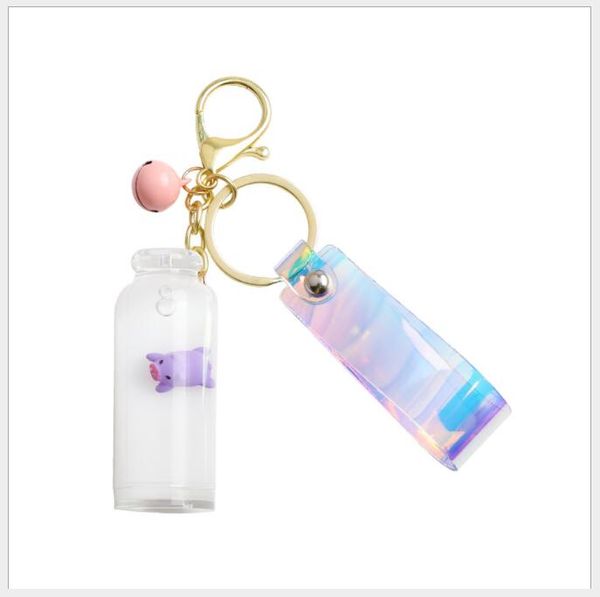 10pcs/lot floating piglet liquid bottle keychain drift bottle milk keyring for women bag pendant, Silver
10pcs/lot floating piglet liquid bottle keychain drift bottle milk keyring for women bag pendant, Silver