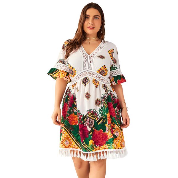 big size 4xl dress for fat mm women summer dress loose v-neck polka dot dress plus size women clothing 4xl
big size 4xl dress for fat mm women summer dress loose v-neck polka dot dress plus size women clothing 4xl