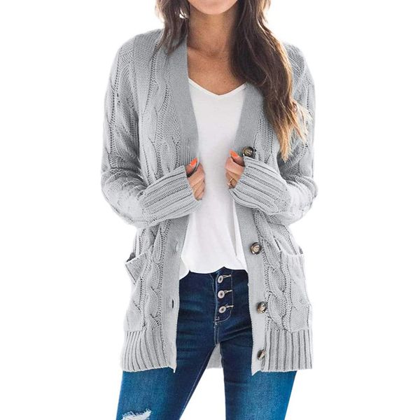 women long sweaters casual open front pocket cardigan sweater long sleeve button down knit sweater coat, White;black
women long sweaters casual open front pocket cardigan sweater long sleeve button down knit sweater coat, White;black