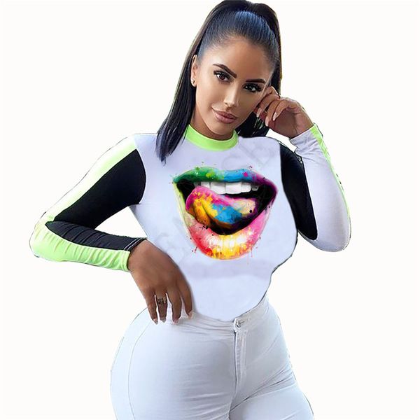 women fashion long sleeve t shirt trendy butterfly lips t-shirt patchwork color autumn winter sports casual s-3xl d8604, White
women fashion long sleeve t shirt trendy butterfly lips t-shirt patchwork color autumn winter sports casual s-3xl d8604, White