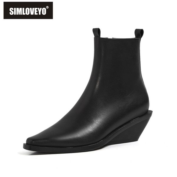 simloveyo autumn genuine leather mid-calf boots square toe 5cm wedges heels zipper solid big size 34-40 black daily date
simloveyo autumn genuine leather mid-calf boots square toe 5cm wedges heels zipper solid big size 34-40 black daily date