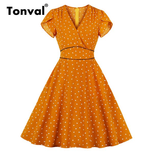 tonval orange high waist little heart print summer dress women clothes v neck pocket side office lady dresses, Black;gray
tonval orange high waist little heart print summer dress women clothes v neck pocket side office lady dresses, Black;gray