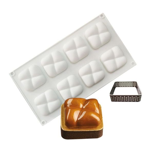 8 holes stone silicone mold with square stainless steel tart ring kit tart-e molds cake decorating tools for baking truffle choc
8 holes stone silicone mold with square stainless steel tart ring kit tart-e molds cake decorating tools for baking truffle choc