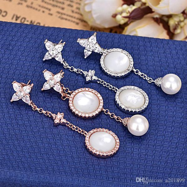 crystal diamond mother pearl earrings four-leaf clover earrings popular long earrings jewelry, Silver
crystal diamond mother pearl earrings four-leaf clover earrings popular long earrings jewelry, Silver