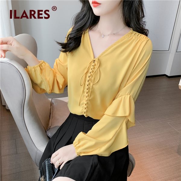 ilares blouse women winter 2020 plus size v-neck long sleeve korean style office vintage fashion elegant chiffon shirt women, White
ilares blouse women winter 2020 plus size v-neck long sleeve korean style office vintage fashion elegant chiffon shirt women, White