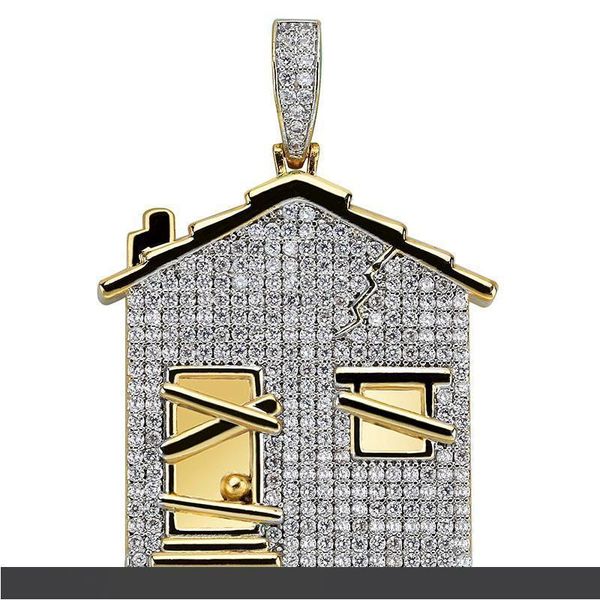 hiphop house pendant neckalce for men brand jewelry ice out bling cubic zirconia hip hop necklace chain, Silver
hiphop house pendant neckalce for men brand jewelry ice out bling cubic zirconia hip hop necklace chain, Silver