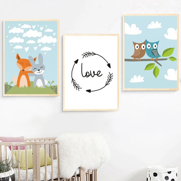 cartoon fox rabbit owl cloud arrow nordic posters and prints wall art canvas painting nursery wall pictures for kids room decor
cartoon fox rabbit owl cloud arrow nordic posters and prints wall art canvas painting nursery wall pictures for kids room decor