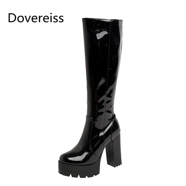 boots dovereiss fashion female winter elegant consice zipper block heels round toe pure color knee high 34-43, Black
boots dovereiss fashion female winter elegant consice zipper block heels round toe pure color knee high 34-43, Black