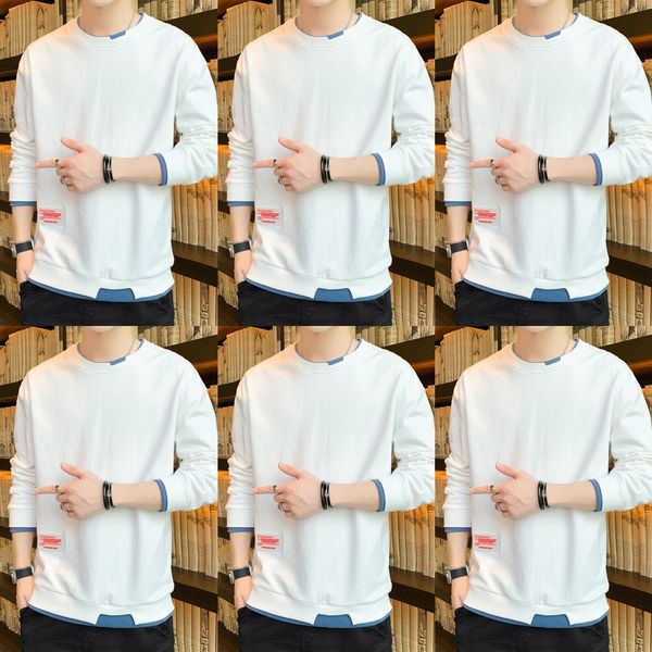 spring and autumn men's suit t-shirt pants set long-sleeved t-shirt sweater men's korean slim ins round neck pants suit qaoxv, Black
spring and autumn men's suit t-shirt pants set long-sleeved t-shirt sweater men's korean slim ins round neck pants suit qaoxv, Black