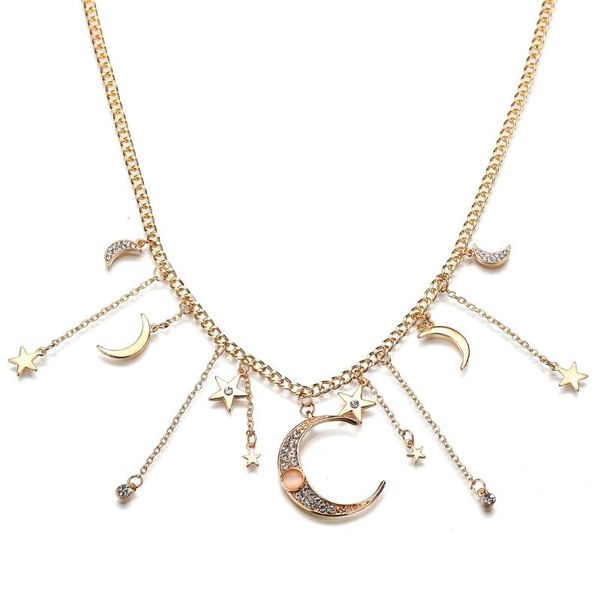 fashion jewelry alloy star moon tassel pendant necklace long single layer necklace chain modern ladies jewelry, Silver
fashion jewelry alloy star moon tassel pendant necklace long single layer necklace chain modern ladies jewelry, Silver