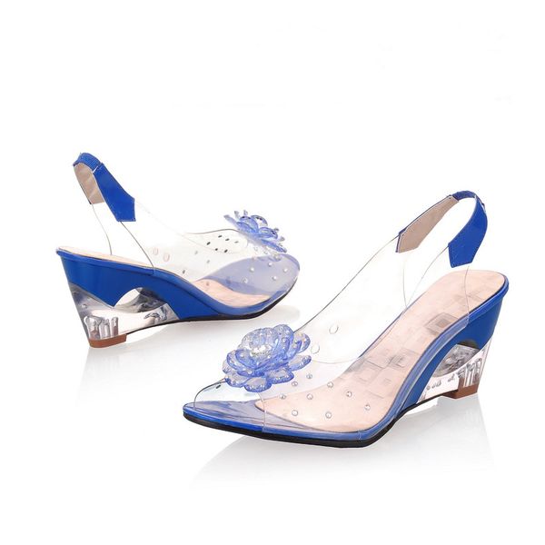 women summer sweet flowers sandals shoes ladies high heels woman wedges transparent peep toe female casual footweaer plus size, Black
women summer sweet flowers sandals shoes ladies high heels woman wedges transparent peep toe female casual footweaer plus size, Black