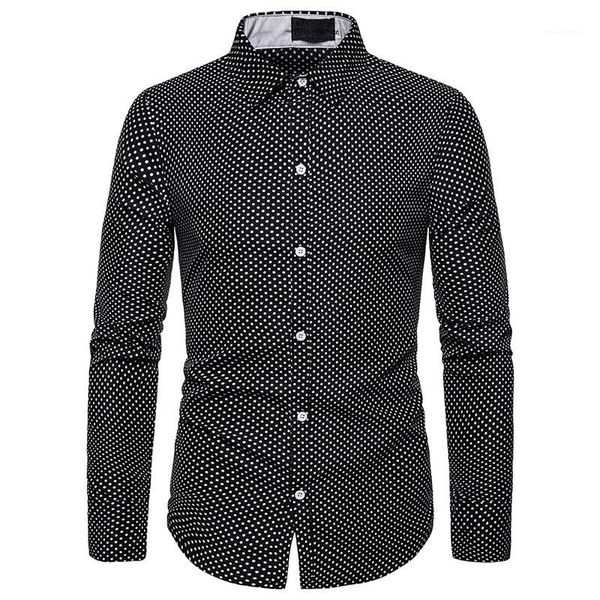 slim fit long sleeve lapel neck shirt male fashion casual clothing mens polka dot print shirt designer, White;black
slim fit long sleeve lapel neck shirt male fashion casual clothing mens polka dot print shirt designer, White;black