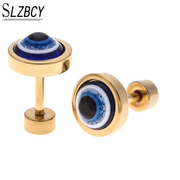 stud slzbcy gold/black/silver color earrings unique evile eye stainless steel round earings for men women brinco, Golden;silver
stud slzbcy gold/black/silver color earrings unique evile eye stainless steel round earings for men women brinco, Golden;silver
