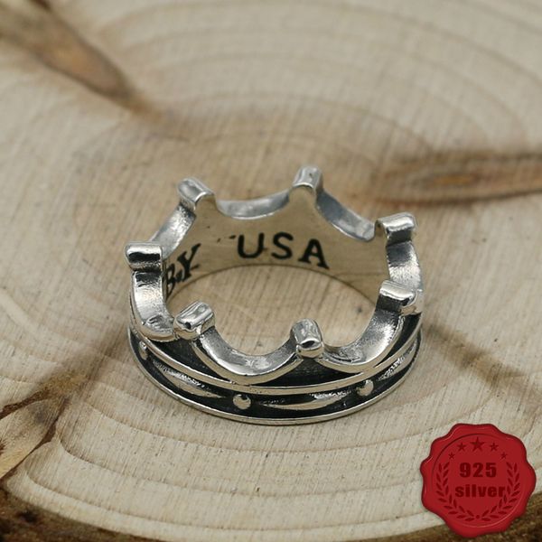 925 sterling silver ring trend personality jewelry punk style hip-hop hip hop simple couple crown shape 2018 new hot
925 sterling silver ring trend personality jewelry punk style hip-hop hip hop simple couple crown shape 2018 new hot