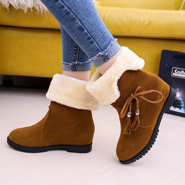women's shoes comfortable winter thick new women's boots europe and the united states bow two wear boots students casual, Black
women's shoes comfortable winter thick new women's boots europe and the united states bow two wear boots students casual, Black