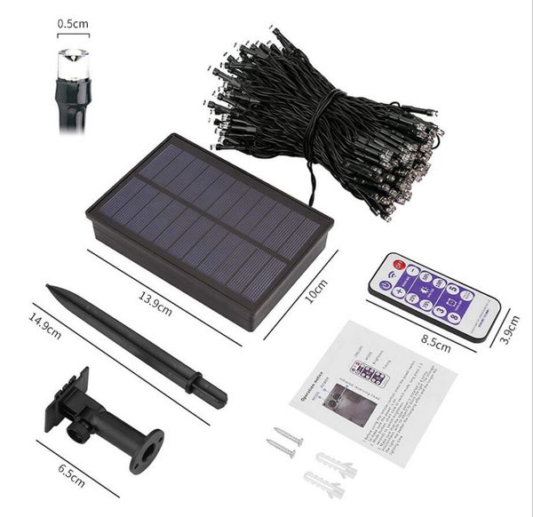 17m 100leds solar string lamp garden waterproof outdoor strip lighting christmas xmas holiday decoration fairy lights with remote control
17m 100leds solar string lamp garden waterproof outdoor strip lighting christmas xmas holiday decoration fairy lights with remote control