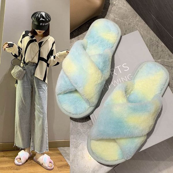2020 multicolor cross band warm plush slippers women pantufa women shoes velvet flip flops indoor cozy furry flat slides size 41, Black
2020 multicolor cross band warm plush slippers women pantufa women shoes velvet flip flops indoor cozy furry flat slides size 41, Black