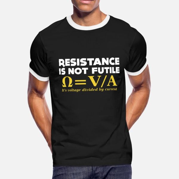 resistance is not futile it's voltage divided by c t shirt men fit tee shirt plus size 3xl slim fit breathable spring trend shirt
resistance is not futile it's voltage divided by c t shirt men fit tee shirt plus size 3xl slim fit breathable spring trend shirt
