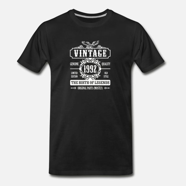 vintage 1992 the birth of legends t shirt men design 100% cotton crew neck formal interesting breathable summer normal shirt, White;black
vintage 1992 the birth of legends t shirt men design 100% cotton crew neck formal interesting breathable summer normal shirt, White;black