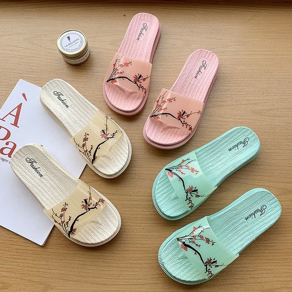 new style cool slippers female chinese style plum uppers rubber flat waterproof platform with low heel plastic slippers women, Black
new style cool slippers female chinese style plum uppers rubber flat waterproof platform with low heel plastic slippers women, Black