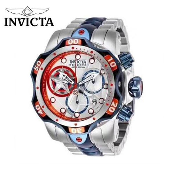 dropshipping invicta captain america spider-man model:27039 27043 chronograph luminous complete calendar men's quartz luxury watch, Slivery;brown
dropshipping invicta captain america spider-man model:27039 27043 chronograph luminous complete calendar men's quartz luxury watch, Slivery;brown