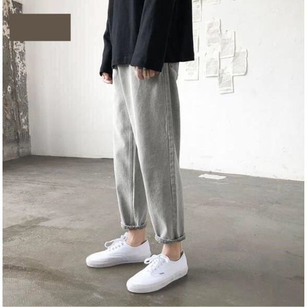 autumn fashion denim jeans straight tllbe loose stretchy breathable solid washable button pocket simple casual male pants, Blue
autumn fashion denim jeans straight tllbe loose stretchy breathable solid washable button pocket simple casual male pants, Blue