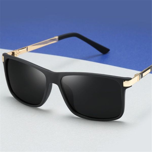 fashion tr90 polarized sunglasses men retro frame uv protective metal spring leg driving sun glasses, White;black
fashion tr90 polarized sunglasses men retro frame uv protective metal spring leg driving sun glasses, White;black