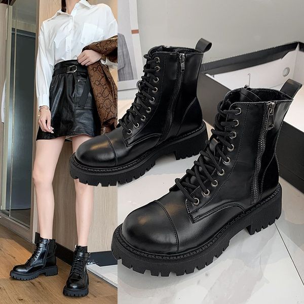 women's platform boots chunky motorcycle boots for women autumn fashion casual round toe lace-up black short women
women's platform boots chunky motorcycle boots for women autumn fashion casual round toe lace-up black short women