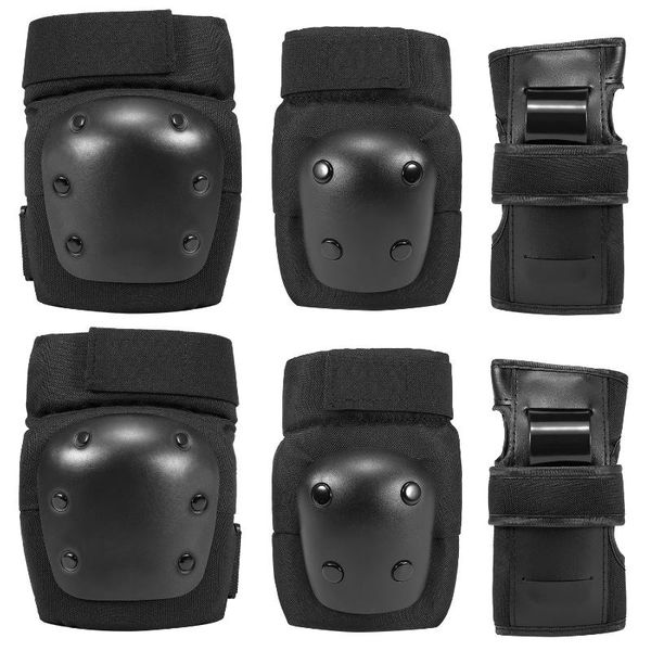 6 in 1 kids/adults knee pads elbow pads wrist sport protective gear set for cycling skateboard roller skating, Black;gray
6 in 1 kids/adults knee pads elbow pads wrist sport protective gear set for cycling skateboard roller skating, Black;gray
