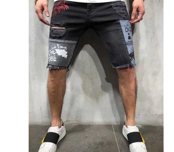 3 styles men stretchy ripped skinny biker embroidery print jeans shorts hole taped slim fit denim scratched jeans shorts, Blue
3 styles men stretchy ripped skinny biker embroidery print jeans shorts hole taped slim fit denim scratched jeans shorts, Blue