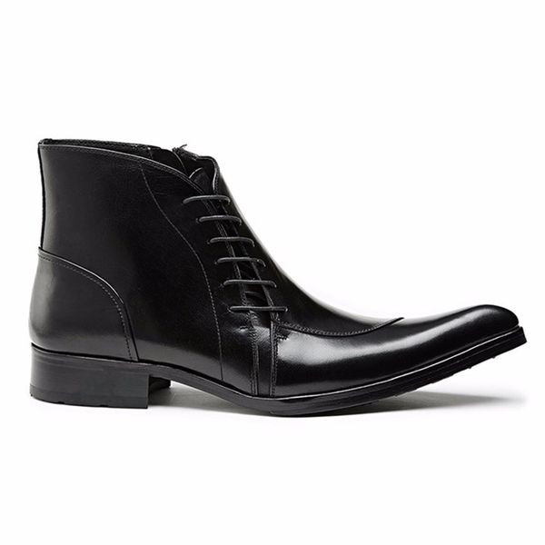 boots genuine leather cowboy men lace up ankle fashion metallic wedding party dress shoes business oxfords, Black
boots genuine leather cowboy men lace up ankle fashion metallic wedding party dress shoes business oxfords, Black